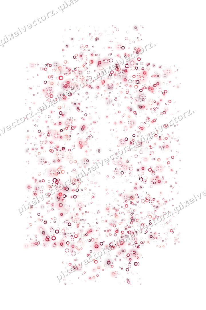 Nahtloser Glitzerrahmen aus Ringen in Rosa auf transparentem Grund