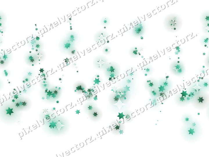 Nahtlose Glitzergirlande aus Sternen auf transparentem Grund