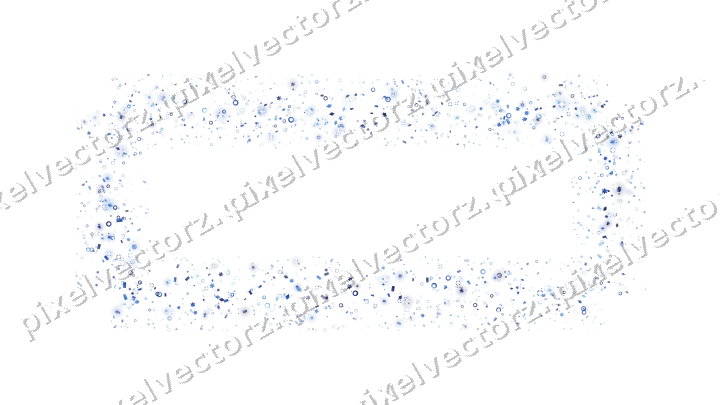 Nahtloser Glitzerrahmen aus Sternen und Ringen auf transparentem Grund