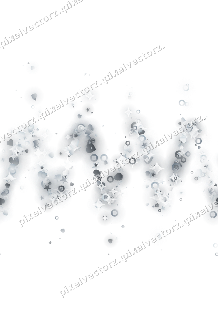 Nahtlose Glitzerwelle aus Sternen und Herzen auf transparentem Grund