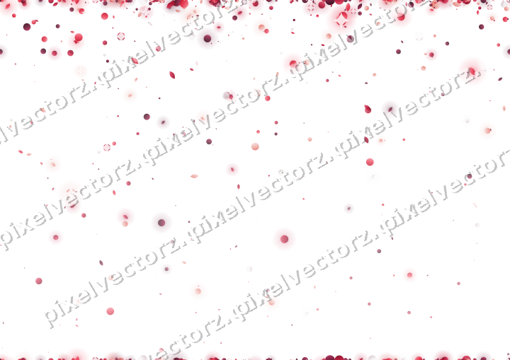 Nahtloser Glitzerregen aus Tropfen und Punkten auf transparentem Grund