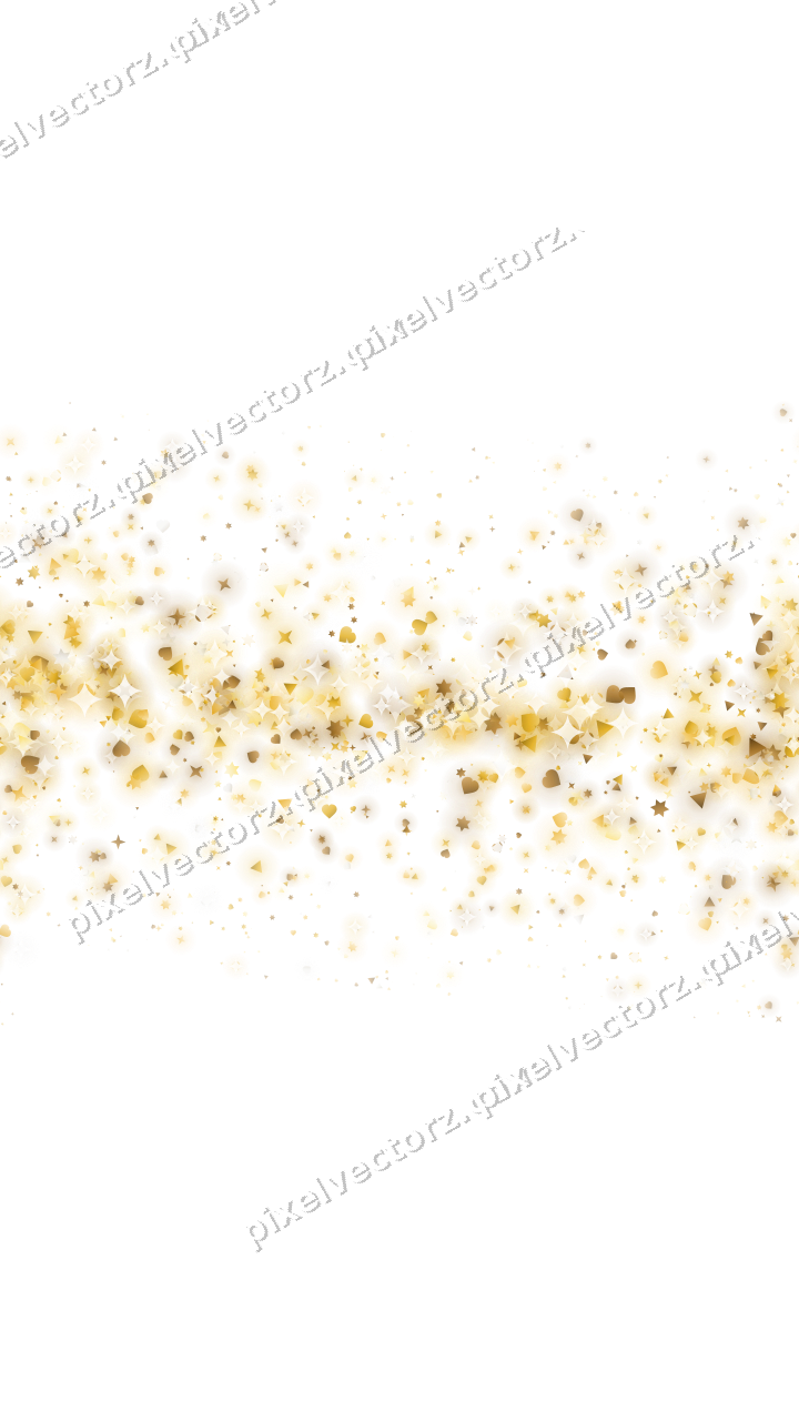 Nahtloses Glitzerband aus Sternen und Herzen auf transparentem Grund