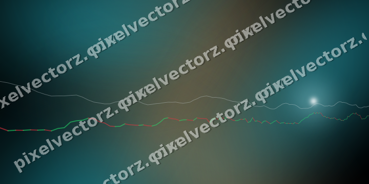 Leuchtender Neon Diagramm Hintergrund in Petrol und Orange