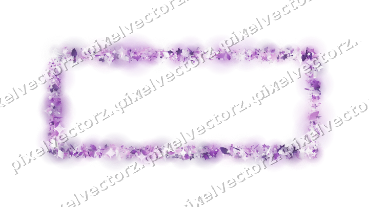 Nahtloser Glitzerrahmen in Violett auf transparentem Grund