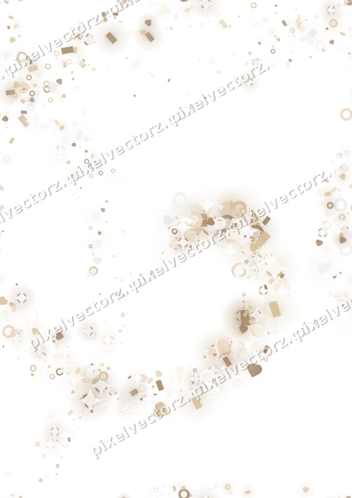 Nahtlose Glitzerspirale aus Herzen und Ringen auf transparentem Grund