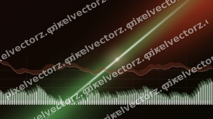 Leuchtender Neon Diagramm Hintergrund in Rot und Orange
