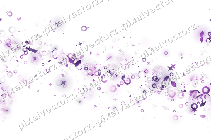 Nahtloses Glitzerband aus Sternen und Tropfen auf transparentem Grund