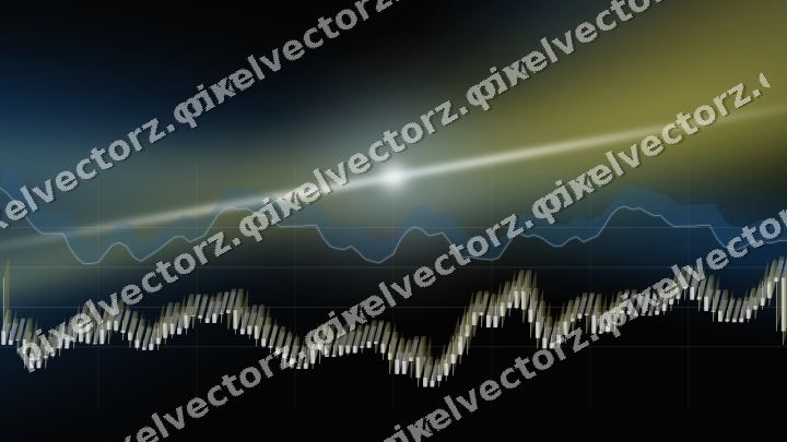 Leuchtender Neon Diagramm Hintergrund in Blau und Gelb