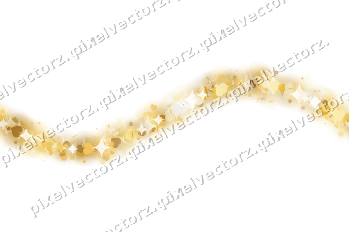 Nahtlose Glitzerwelle aus Herzen und Splittern auf transparentem Grund