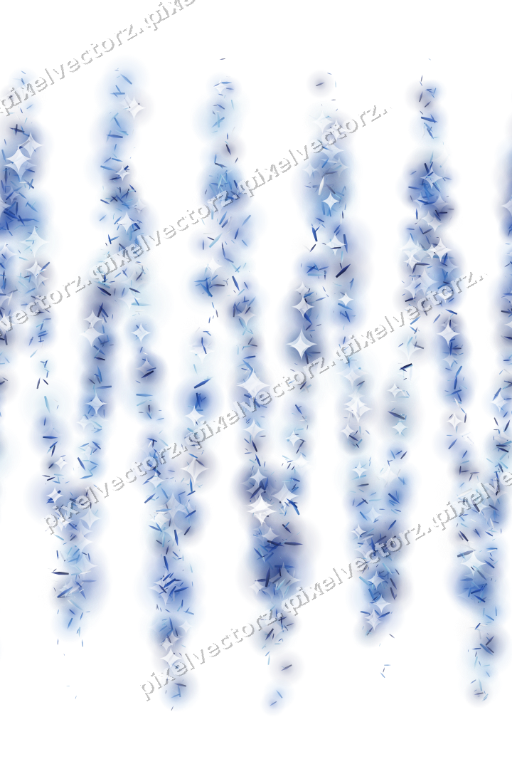 Nahtlose Glitzerwelle aus Splittern in Blau auf transparentem Grund