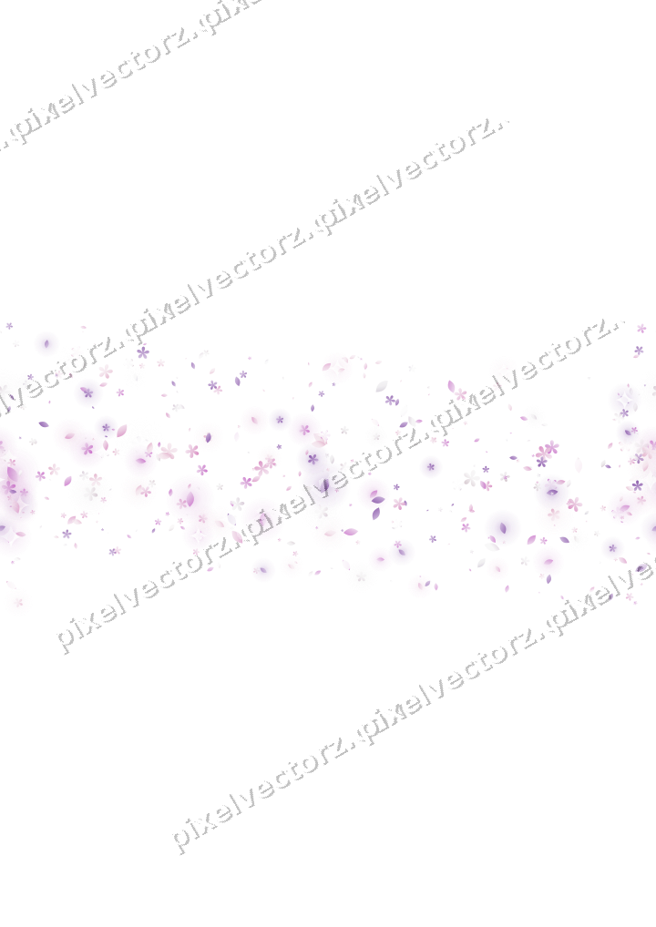 Nahtloses Glitzerband aus Blüten und Tropfen auf transparentem Grund