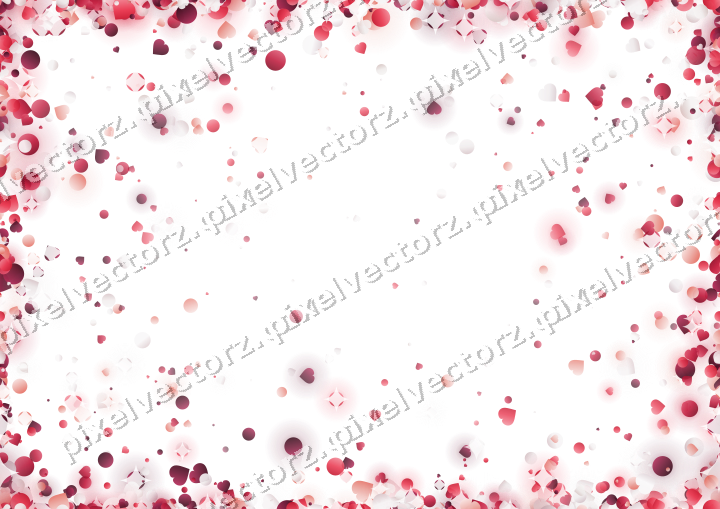 Nahtlose Glitzervignette in Rosa und Rot auf transparentem Grund