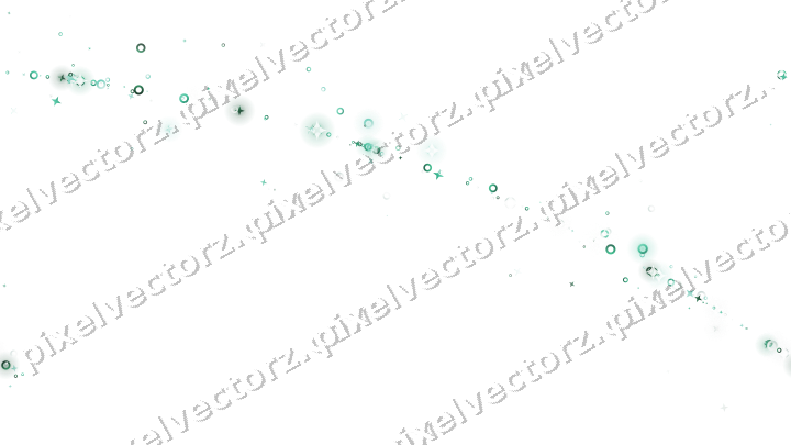 Nahtloser Glitzerbogen aus Sternen und Ringen auf transparentem Grund