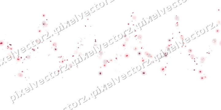 Nahtlose Glitzergirlande in Rosa und Rot auf transparentem Grund