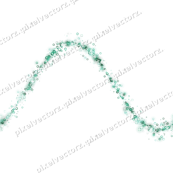Nahtlose Glitzerwelle aus Ringen auf transparentem Grund
