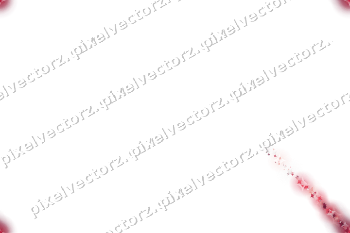 Nahtloser Sternenschweif aus Funken in Rosa auf transparentem Grund