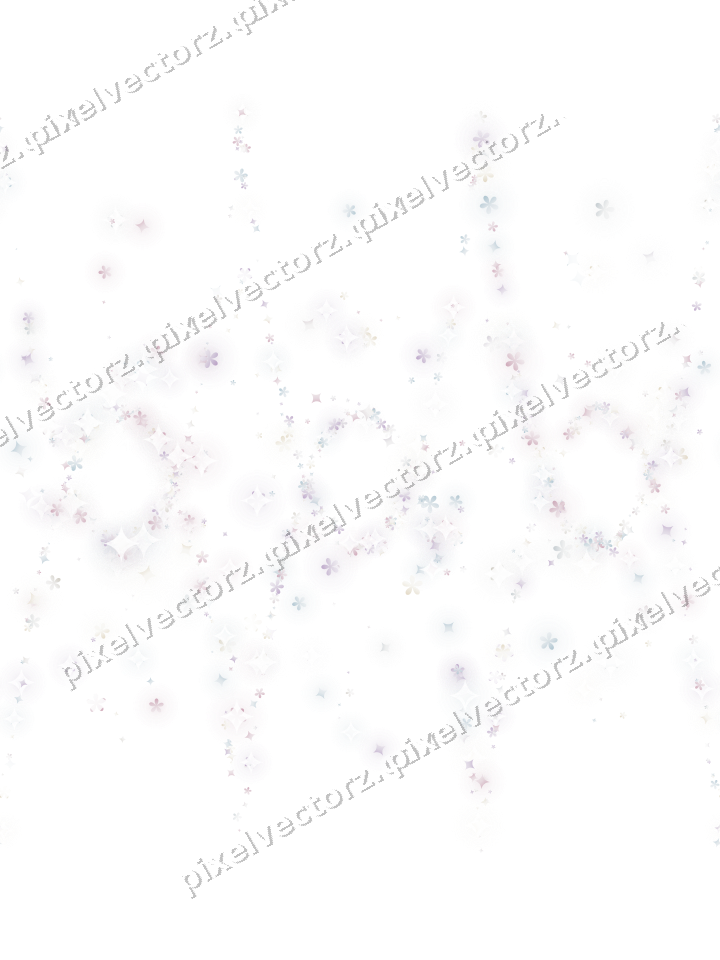 Nahtlose Glitzergirlande aus Funken und Blüten auf transparentem Grund