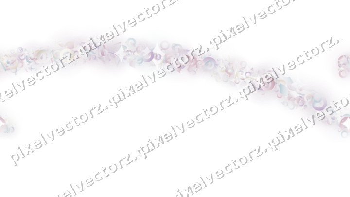 Nahtloser Glitzerbogen aus Ringen und Rauten auf transparentem Grund