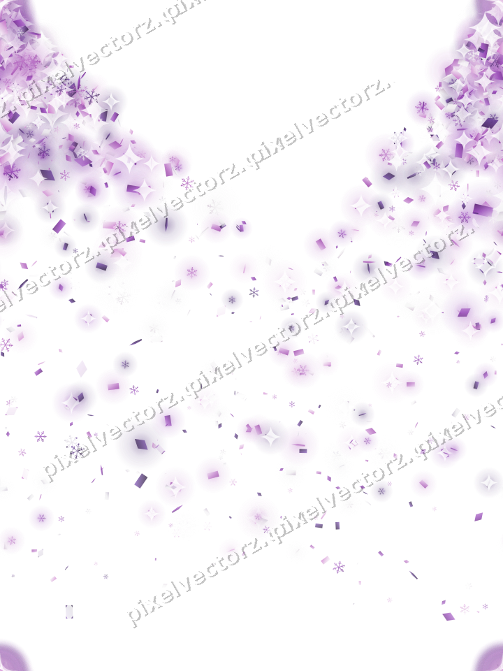 Nahtloser Glitzerfächer in Violett auf transparentem Grund