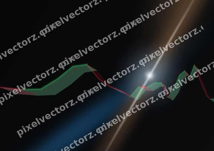 Leuchtender Neon Diagramm Hintergrund in Blau und Orange