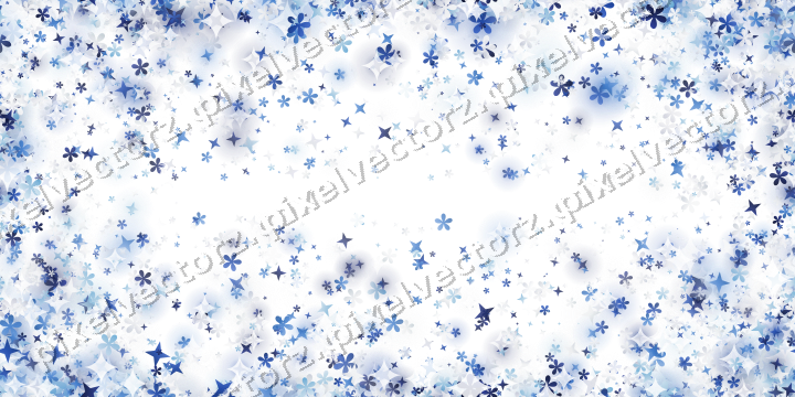 Nahtlose Glitzervignette in Blau und Türkis auf transparentem Grund