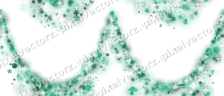 Nahtlose Glitzergirlande auf transparentem Grund