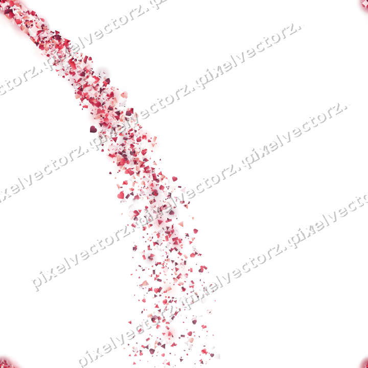 Nahtloser Sternenschweif in Rosa und Rot auf transparentem Grund