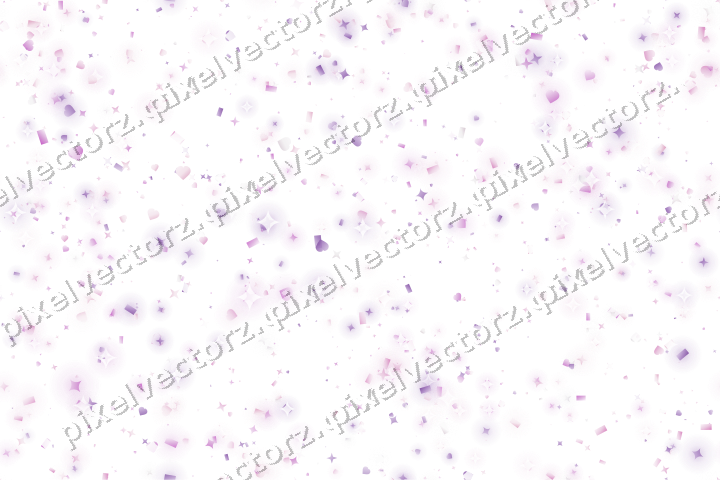 Nahtlose Glitzerstreuung in Magenta auf transparentem Grund