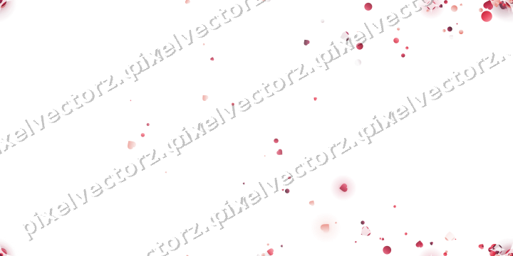 Nahtloser Glitzerfächer aus Herzen und Punkten auf transparentem Grund