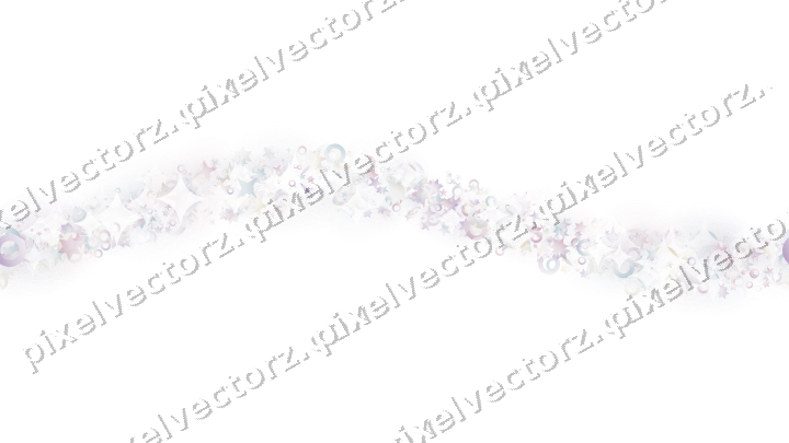 Nahtlose Glitzerwelle aus Sternen und Ringen auf transparentem Grund