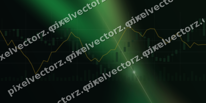 Leuchtender Neon Diagramm Hintergrund in Grün und Bernstein