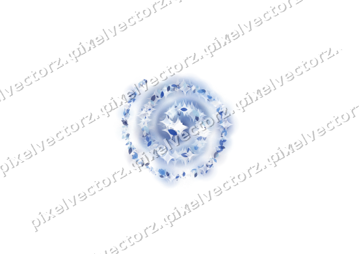 Nahtlose Glitzerspirale aus Tropfen in Blau auf transparentem Grund