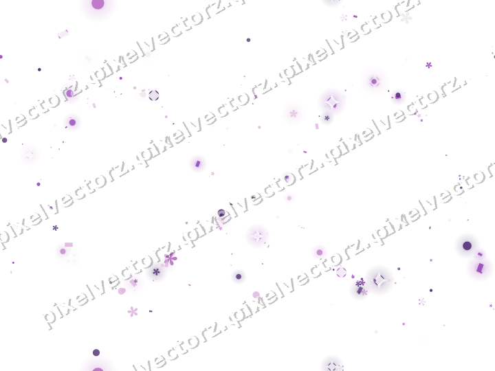 Nahtlose Glitzergirlande in Violett auf transparentem Grund