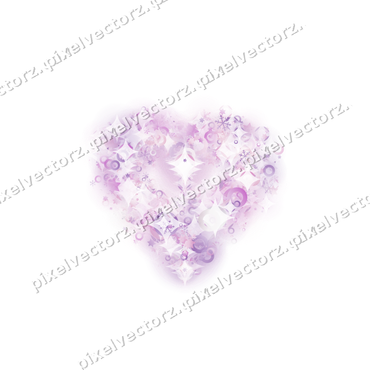 Nahtloses Glitzerherz in Magenta und Violett auf transparentem Grund