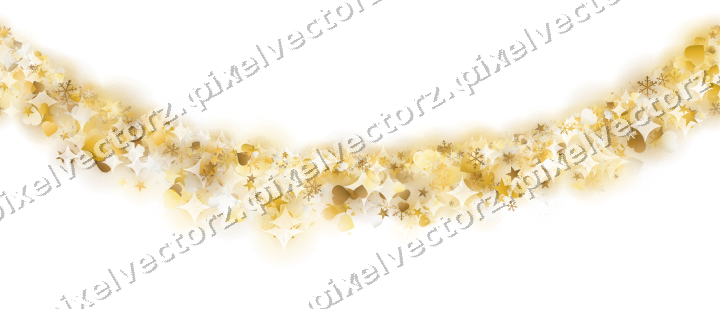 Nahtlose Glitzergirlande auf transparentem Grund