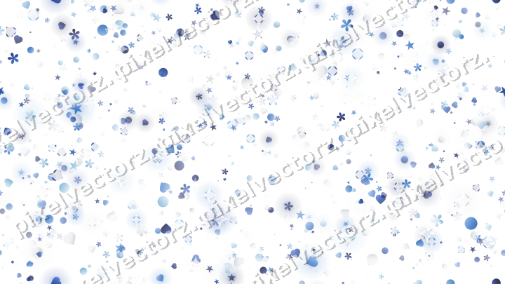 Nahtlose Glitzerstreuung in Blau und Türkis auf transparentem Grund