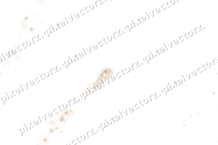 Nahtloser Sternenschweif in Bernstein auf transparentem Grund