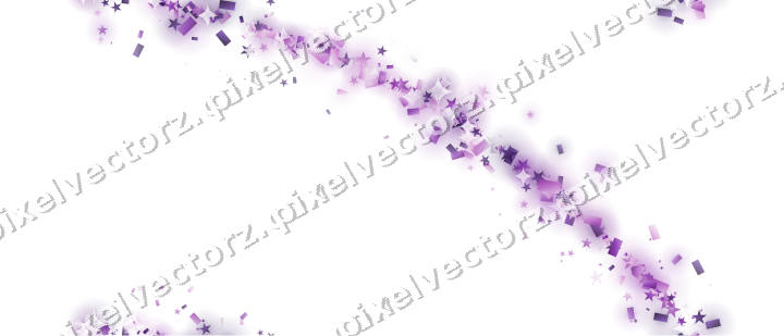 Nahtloser Glitzerbogen in Violett auf transparentem Grund