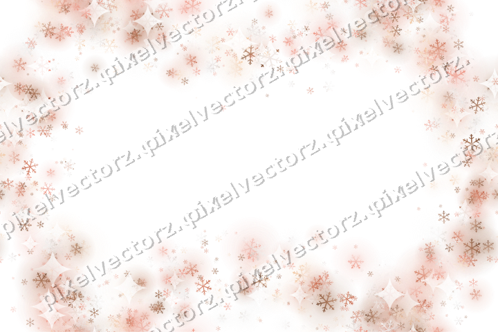 Nahtloser Glitzerkranz aus Schneeflocken auf transparentem Grund