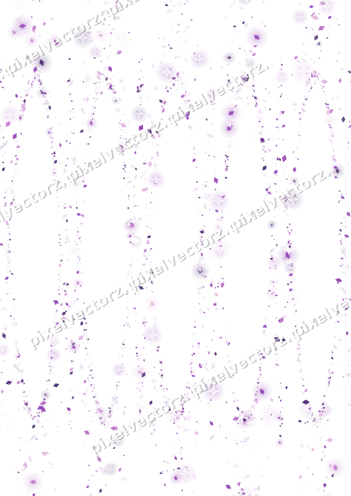 Nahtlose Glitzergirlande aus Rauten in Violett auf transparentem Grund