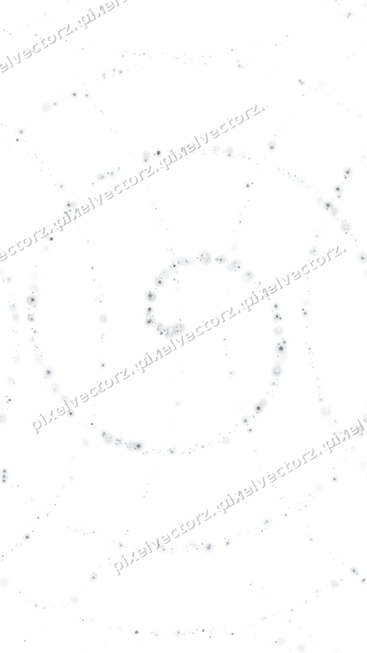 Nahtlose Glitzerspirale aus Sternen und Herzen auf transparentem Grund