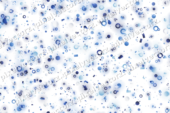 Nahtlose Glitzerstreuung in Blau und Türkis auf transparentem Grund