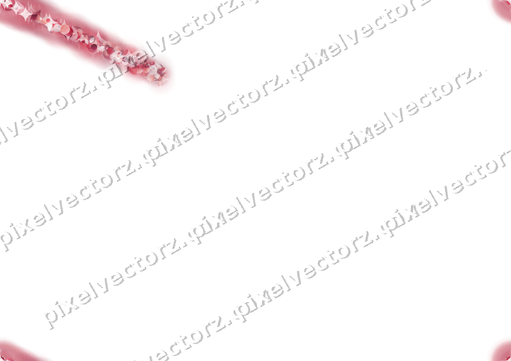 Nahtloser Sternenschweif in Rosa und Rot auf transparentem Grund