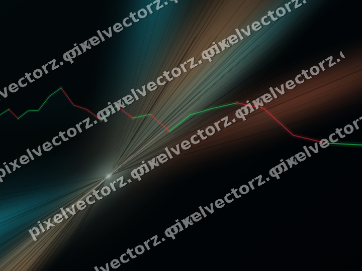 Leuchtender Neon Diagramm Hintergrund in Petrol und Orange