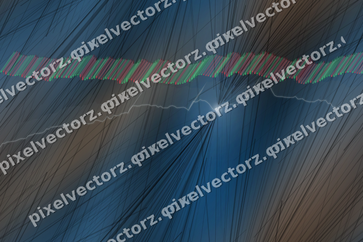 Nahtloser Neon Diagramm Hintergrund in Blau und Orange