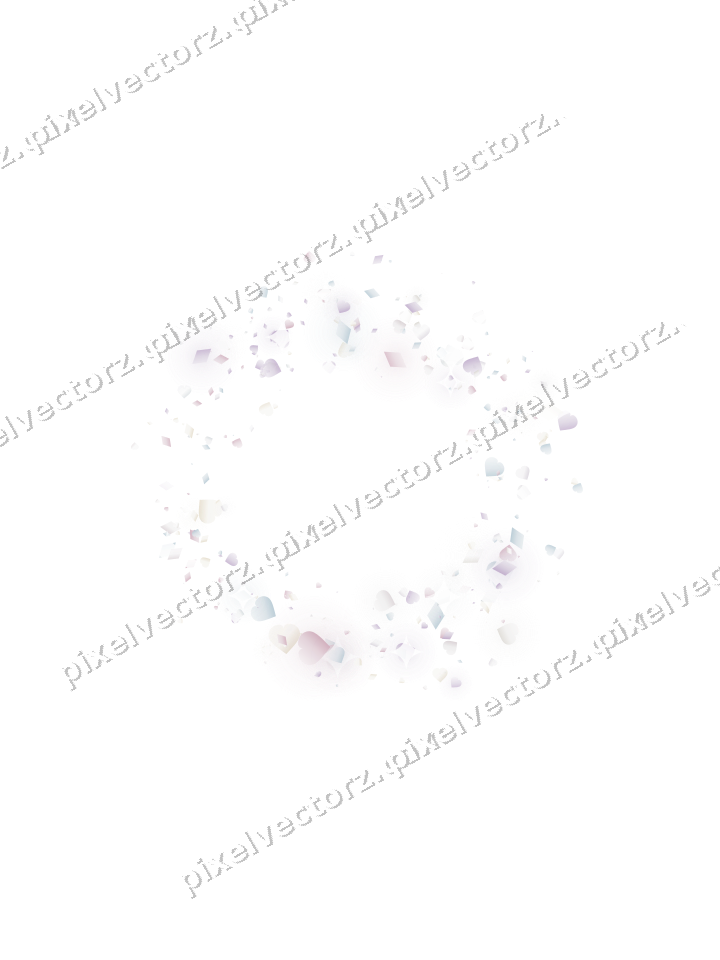Nahtloser Glitzerkranz aus Herzen und Rauten auf transparentem Grund