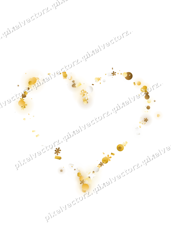 Nahtloses Glitzerherz aus Herzen und Blüten auf transparentem Grund