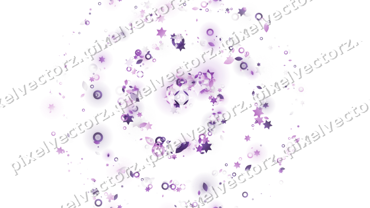 Nahtlose Glitzerspirale in Violett auf transparentem Grund
