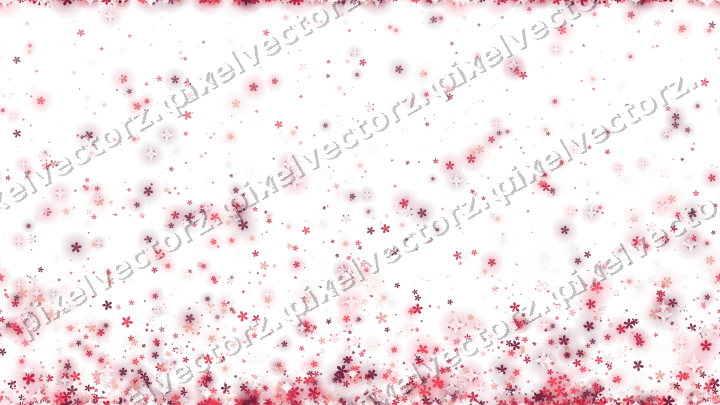 Nahtloser Glitzeraufstieg aus Blüten in Rosa auf transparentem Grund