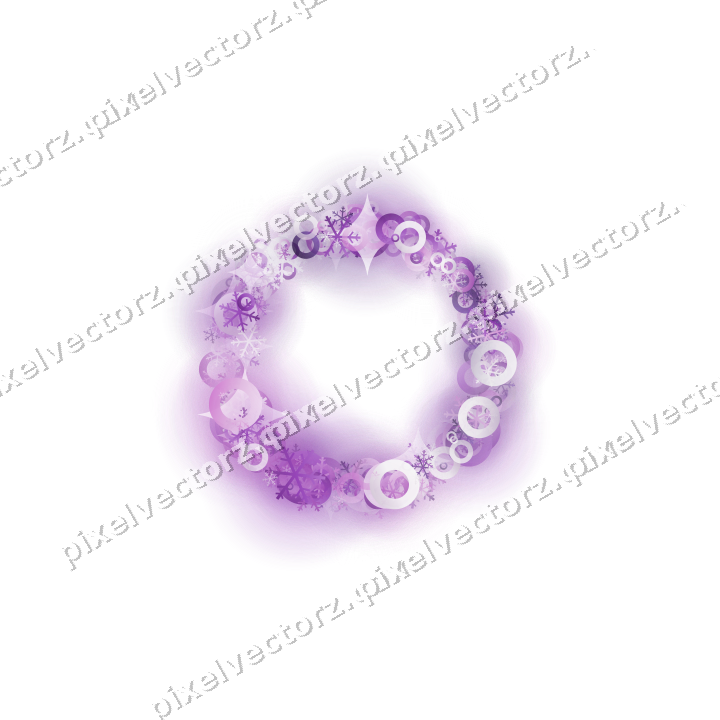 Nahtloser Glitzerkranz in Violett auf transparentem Grund